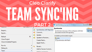 Youtube video of Cleo Clarify SVN Project Team Synchronization with SVN - Part 2