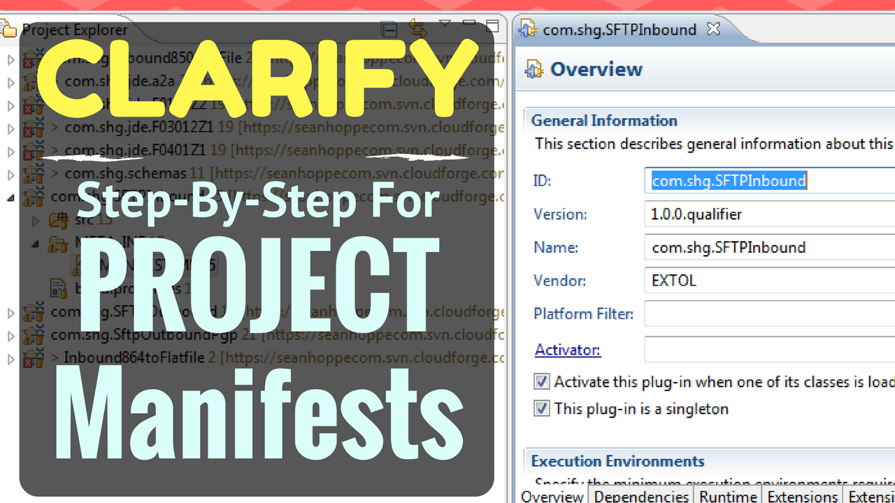 Setting Up Cleo Clarify Project Manifests to Share Packages and Objects Youtube video